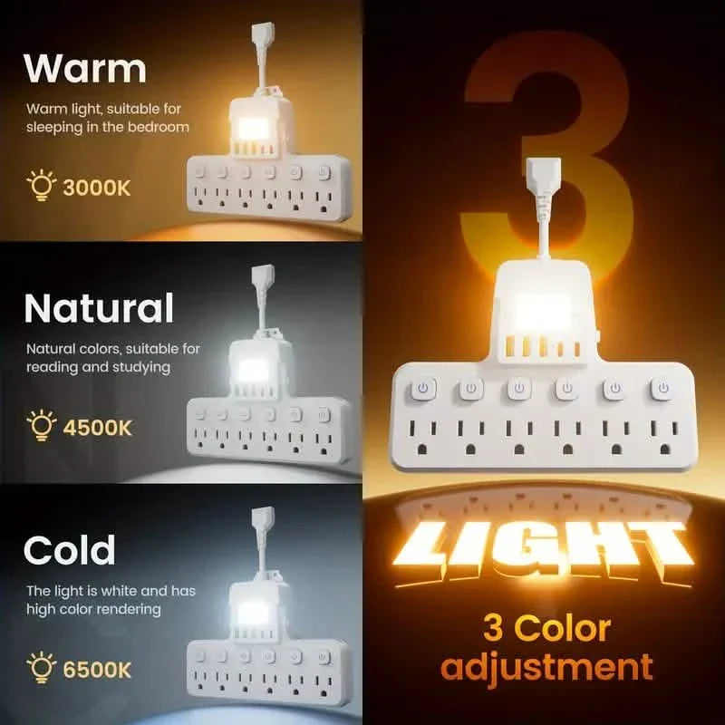 12-in-1 Desk Lamp Charging Station & Power Strip