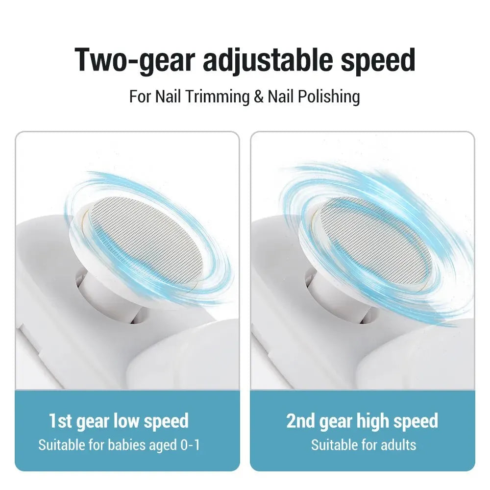 2-in-1 Rechargeable Electric Nail Clipper & Polisher