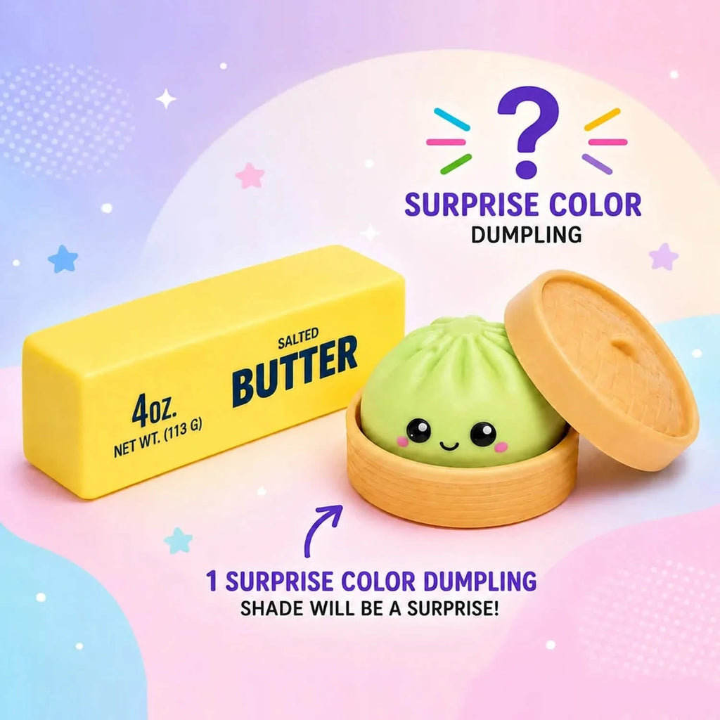 2-Pack Dumpling + Butter Squishy Set