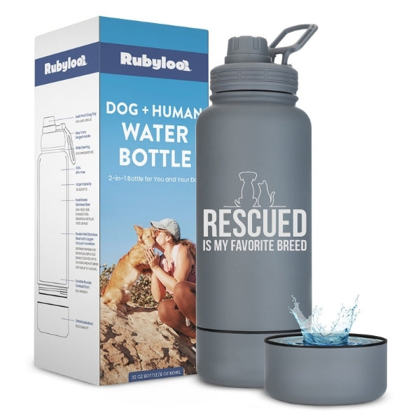 Rubyloo 2-in-1 Dog + Human Water Bottle