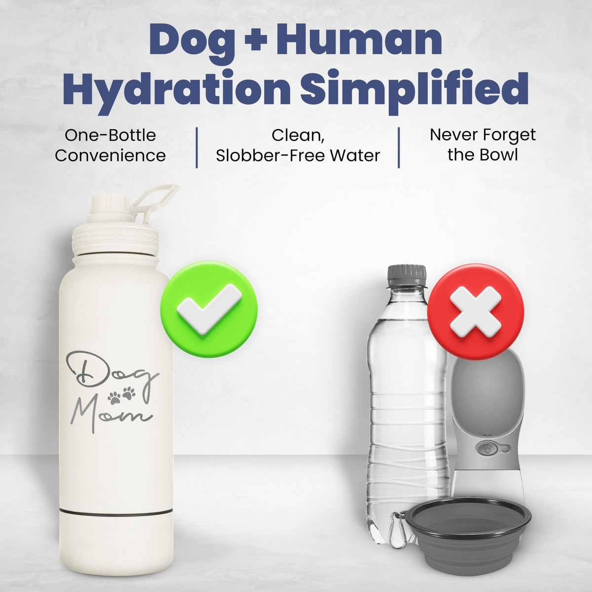 Rubyloo 2-in-1 Dog + Human Water Bottle