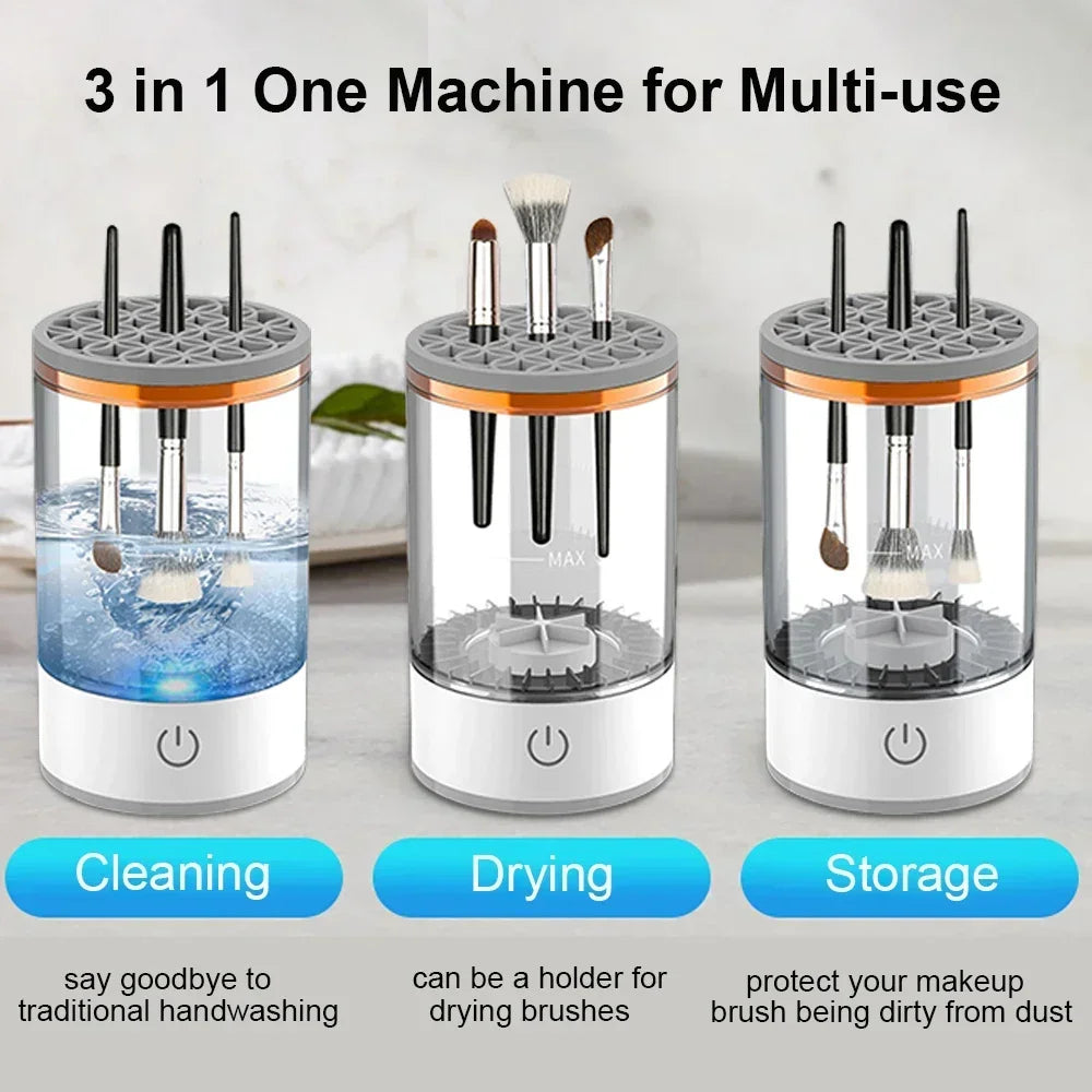3-in-1 USB Electric Makeup Brush Cleaner