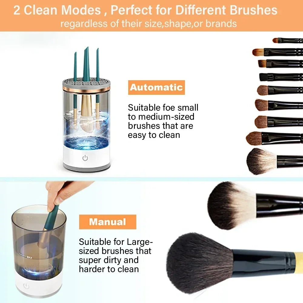 3-in-1 USB Electric Makeup Brush Cleaner