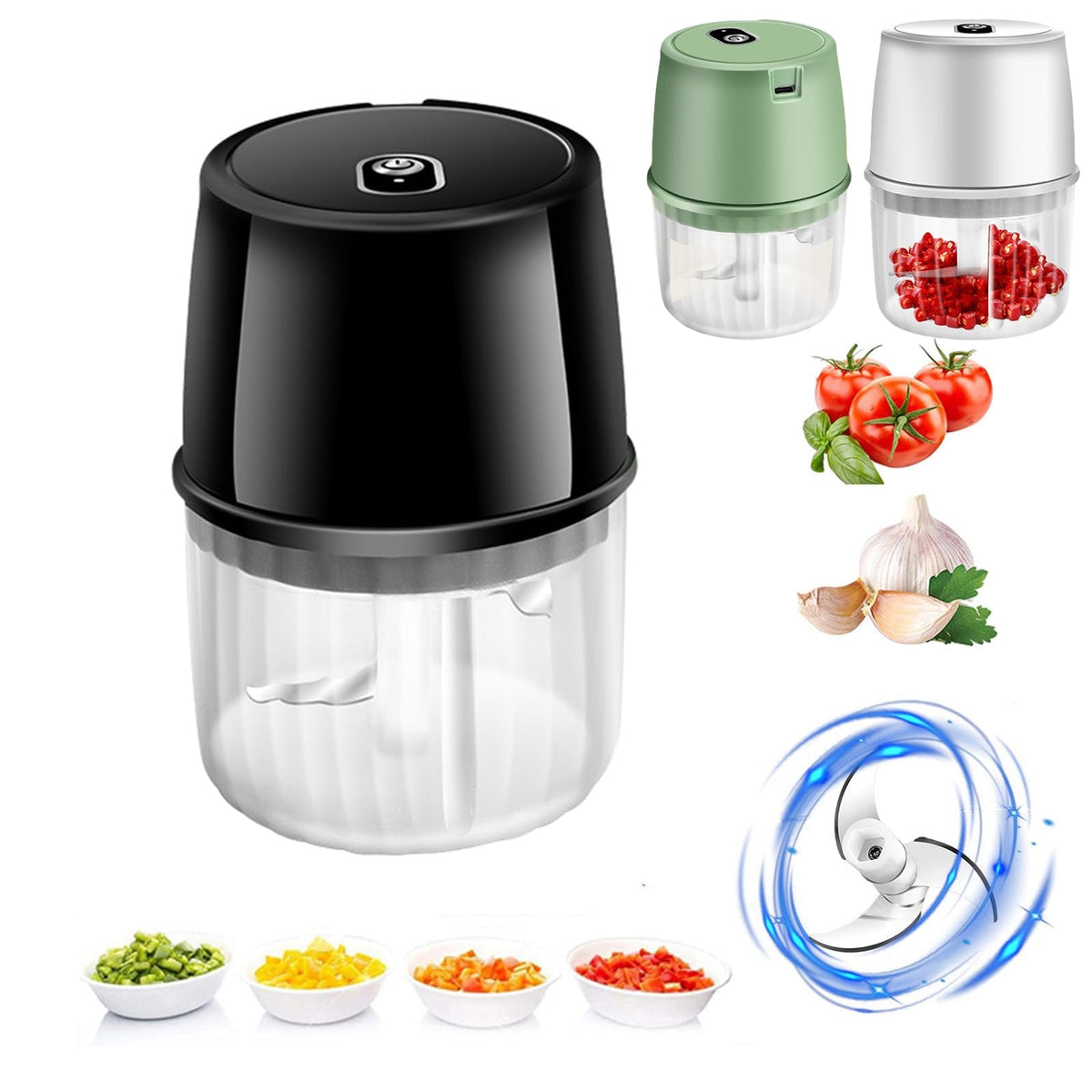 250ml USB Rechargeable Mini Food Chopper