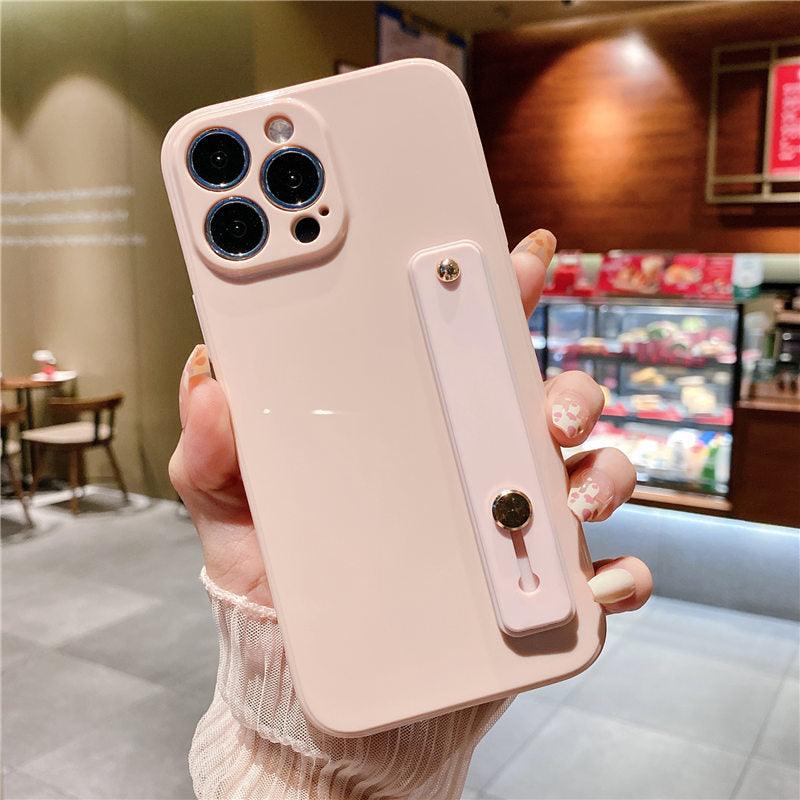 Silicone iPhone Case with Wrist Strap & Stand