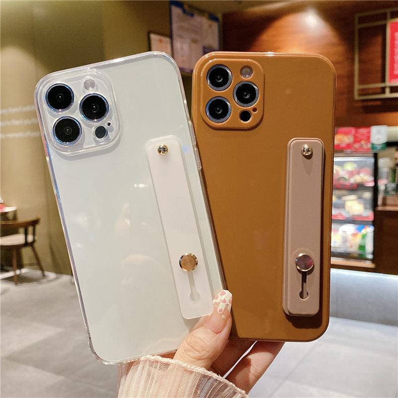 Silicone iPhone Case with Wrist Strap & Stand