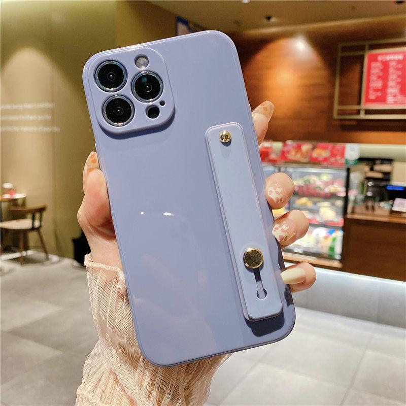 Silicone iPhone Case with Wrist Strap & Stand
