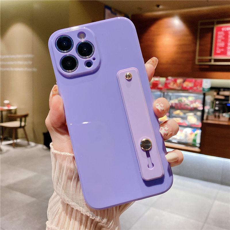 Silicone iPhone Case with Wrist Strap & Stand