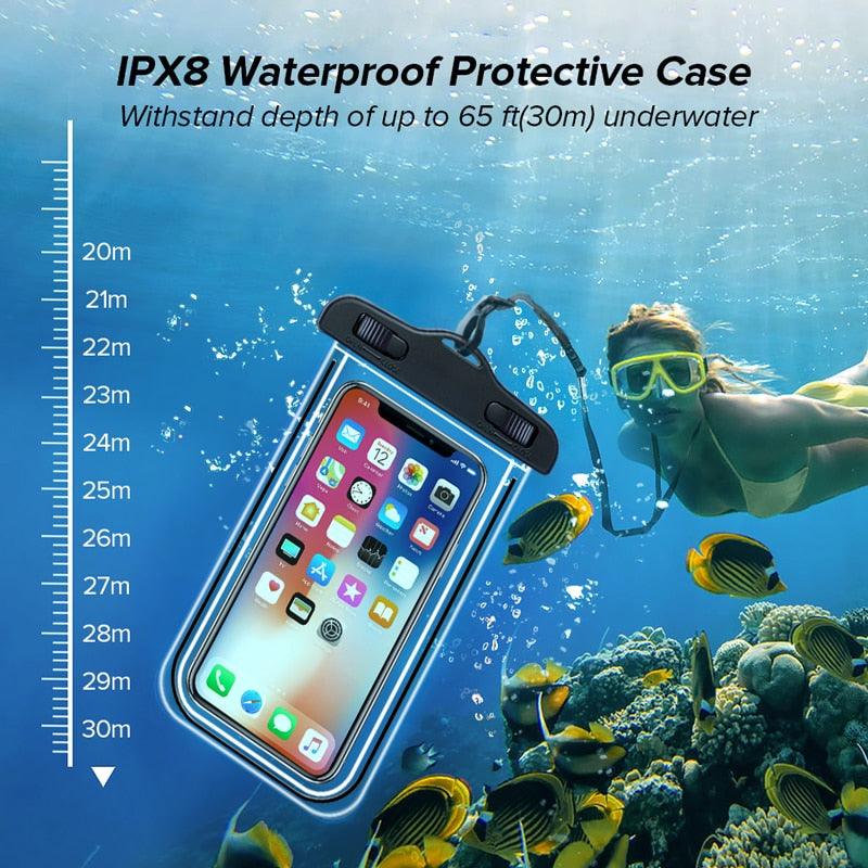 Universal Waterproof Phone Pouch + Strap