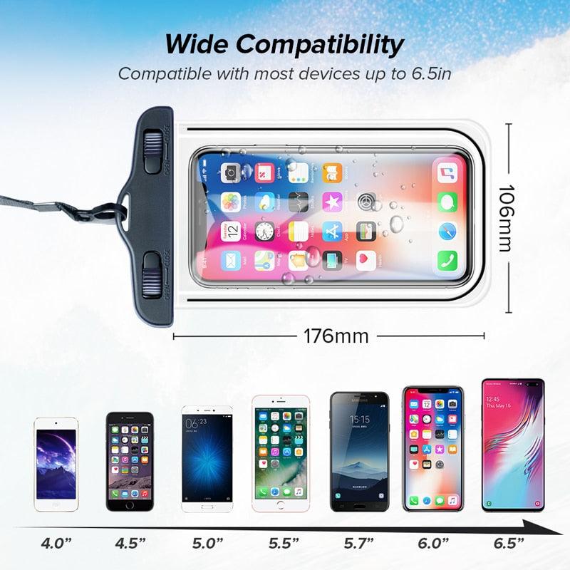 Universal Waterproof Phone Pouch + Strap
