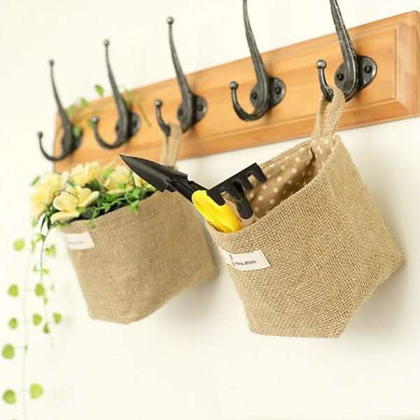 Cotton-Linen Hanging Pocket Organizer