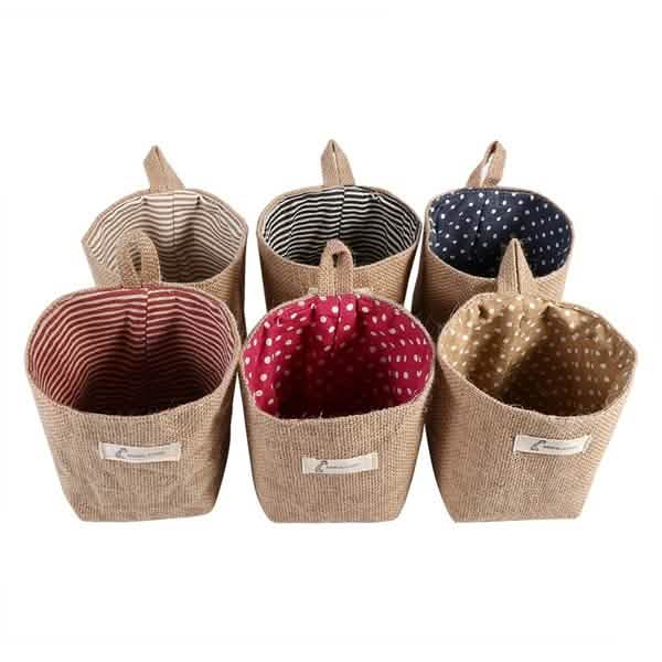 Cotton-Linen Hanging Pocket Organizer