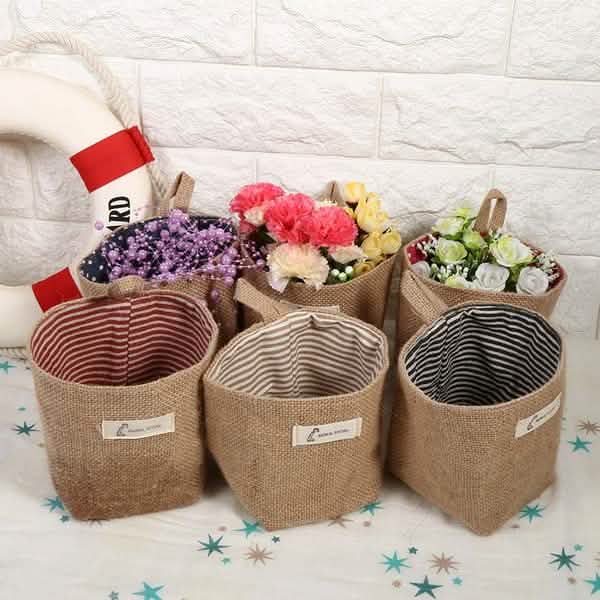 Cotton-Linen Hanging Pocket Organizer