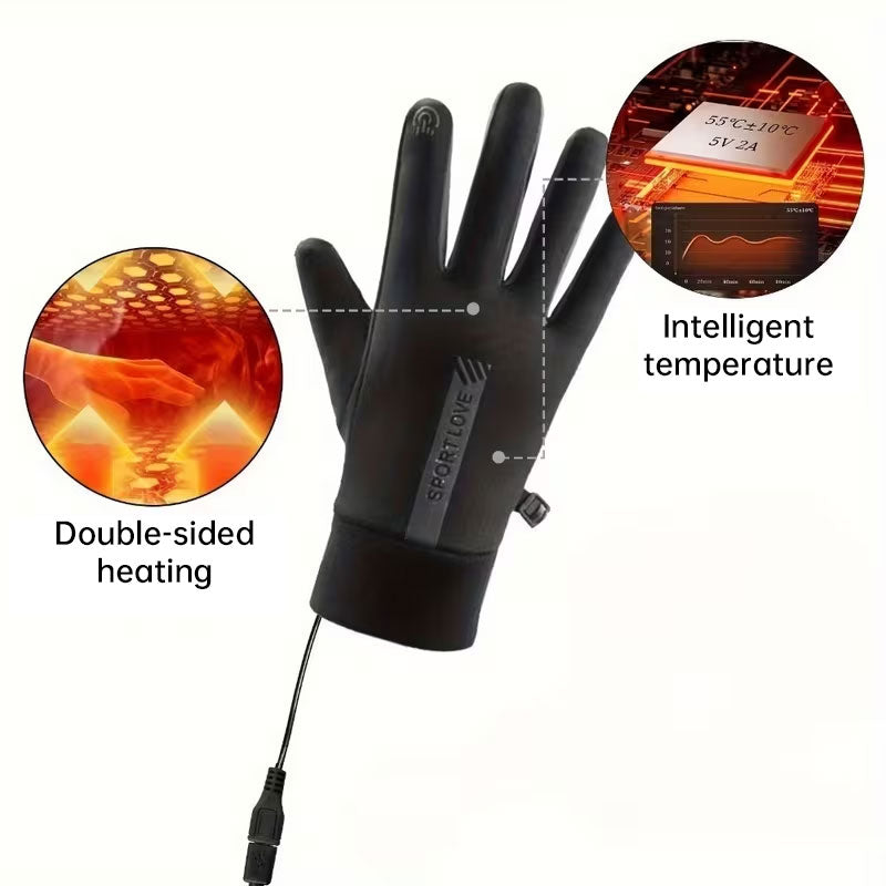 Touchscreen Heated Winter Gloves