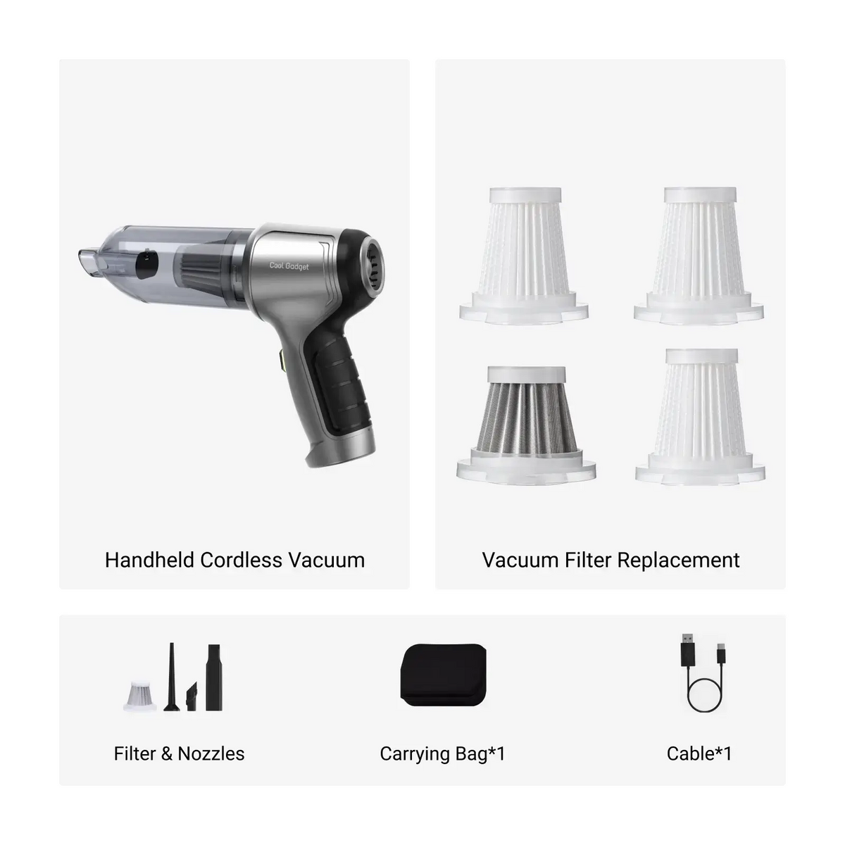 xCool 4-in-1 Cordless Handheld Vacuum