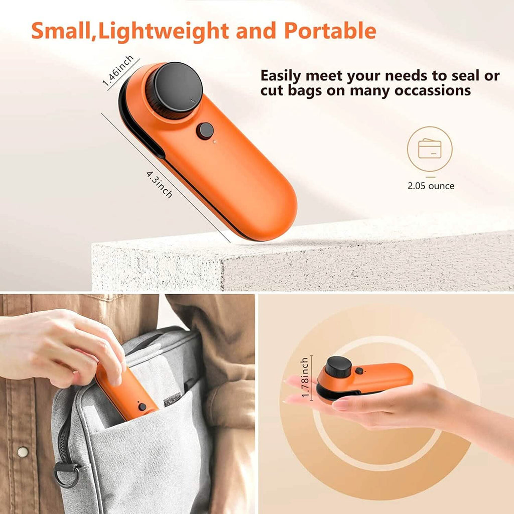 Rechargeable 2-in-1 Mini Bag Sealer & Cutter