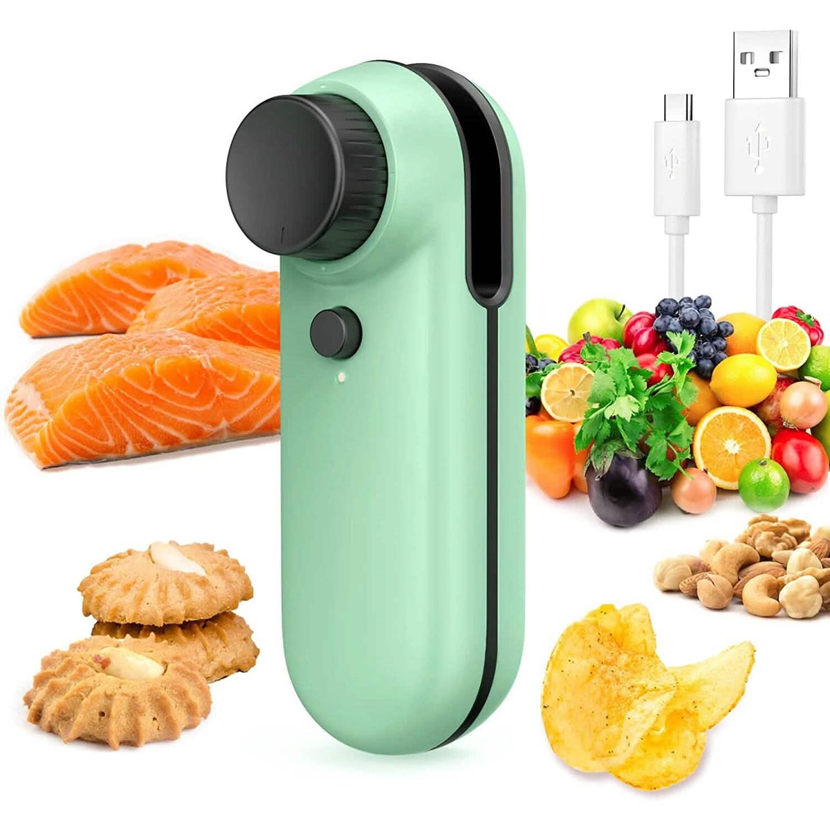 Rechargeable 2-in-1 Mini Bag Sealer & Cutter