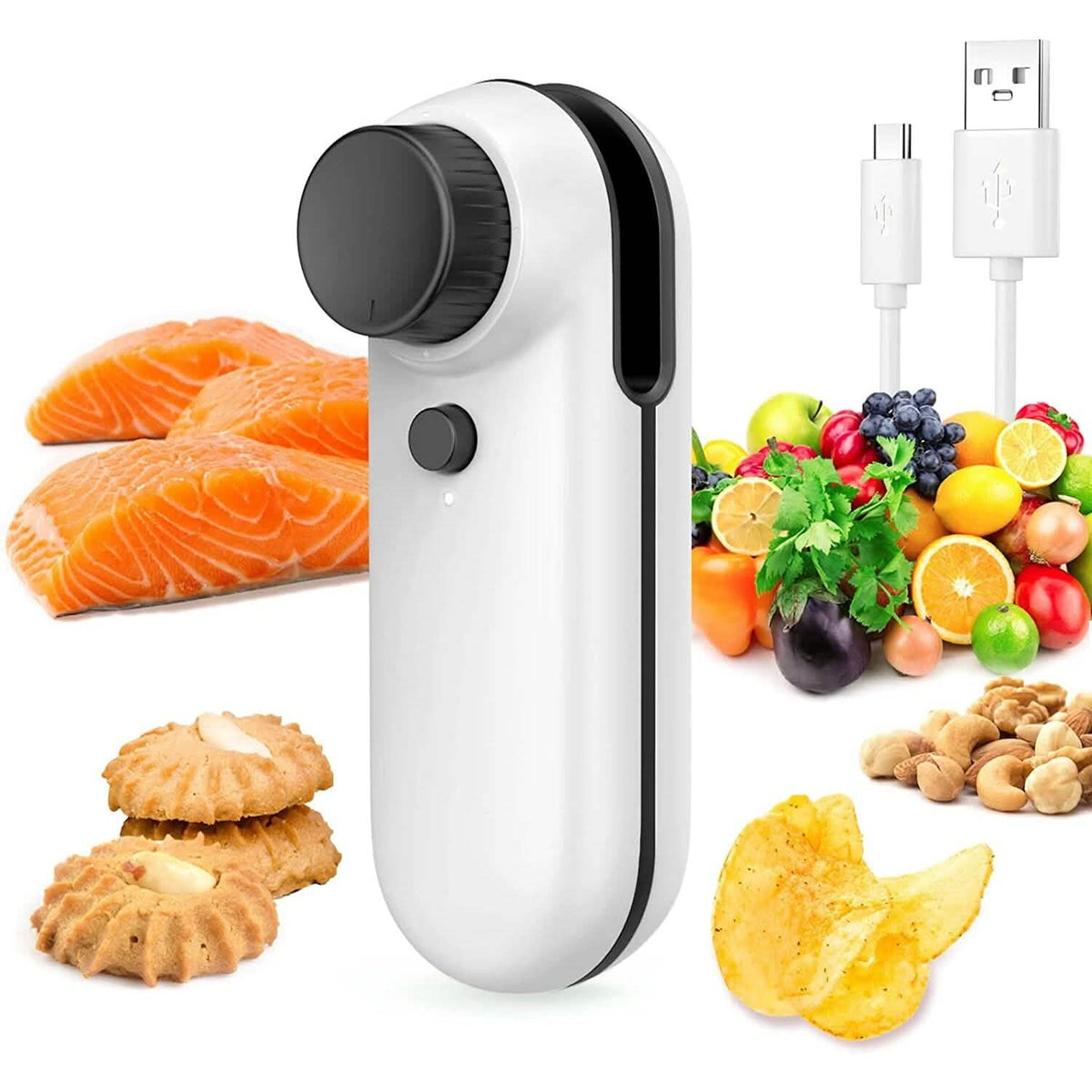 Rechargeable 2-in-1 Mini Bag Sealer & Cutter