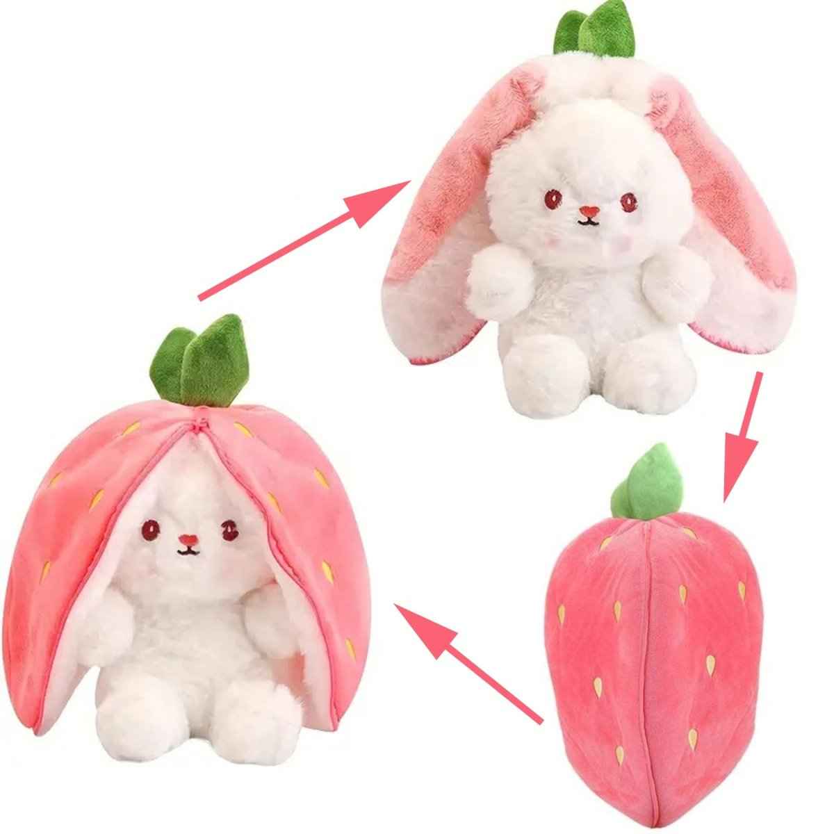 Reversible Fruit Bunny Plush