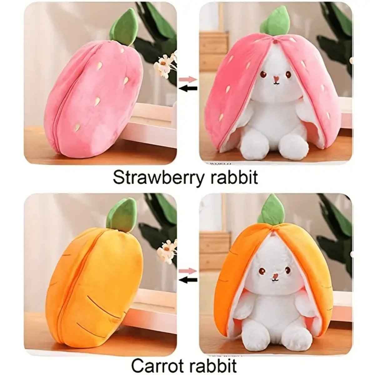 Reversible Fruit Bunny Plush