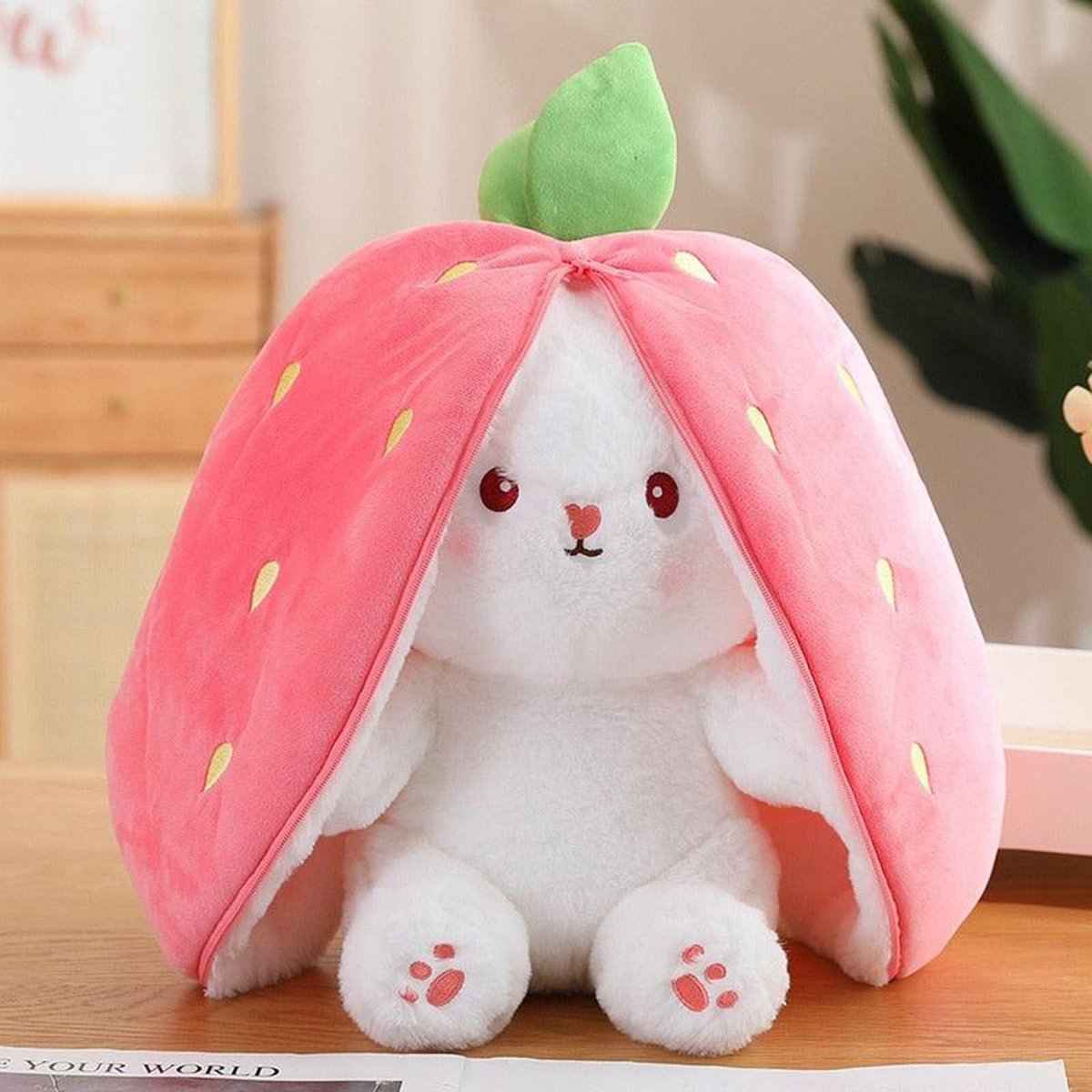 Reversible Fruit Bunny Plush