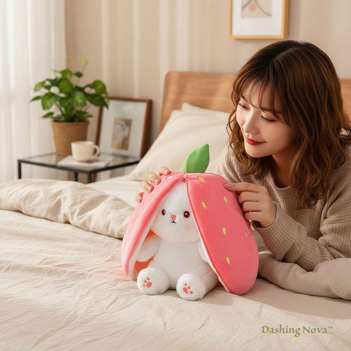 Reversible Fruit Bunny Plush