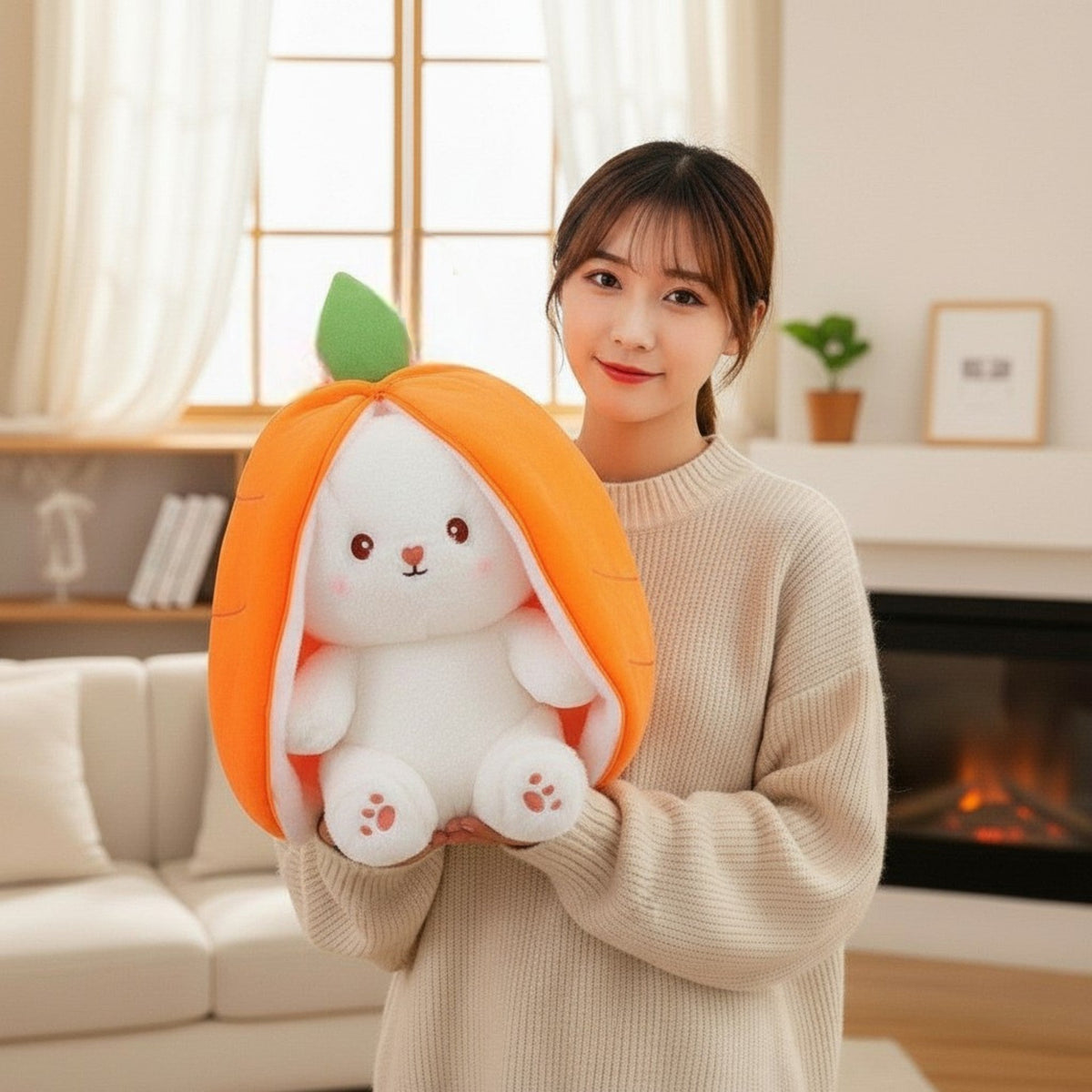 Reversible Fruit Bunny Plush