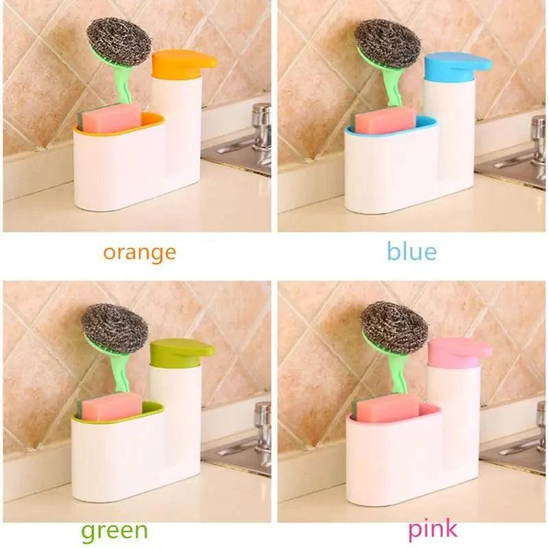 3-in-1 Sink Soap Dispenser & Sponge Caddy