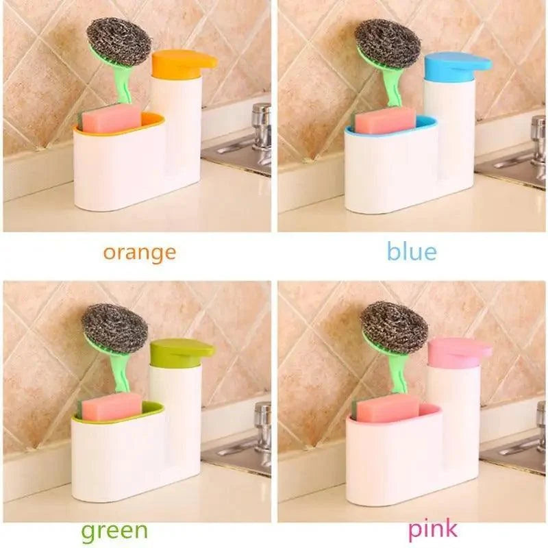 3-in-1 Sink Soap Dispenser & Sponge Caddy